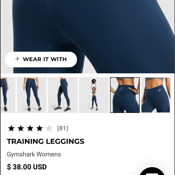 Gym shark training leggings - Picture 2 of 3